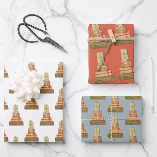 物お気に入りの茶紙 ラッピングペーパーシート (正面)