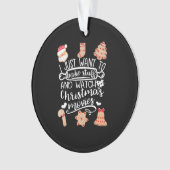 物とクリスマスムービーを焼く オーナメント (正面)