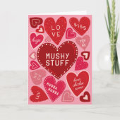 物とハートおもしろいバレンタインデイカード カード (正面)