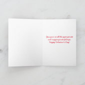 物とハートおもしろいバレンタインデイカード カード (内部)
