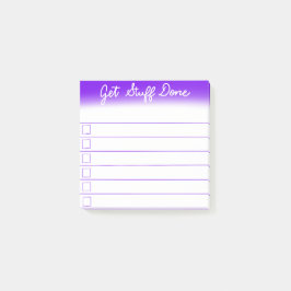 "物によってできている"大騒ぎのチェックリストのポスト・イットを得て下さい ポストイット