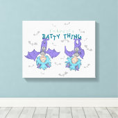 物の一つ二つの種類の棒 キャンバスプリント (インサイチュ (ウッドフロア))