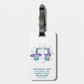 物の一つ二つの種類の棒 ラゲッジタグ (裏面縦)