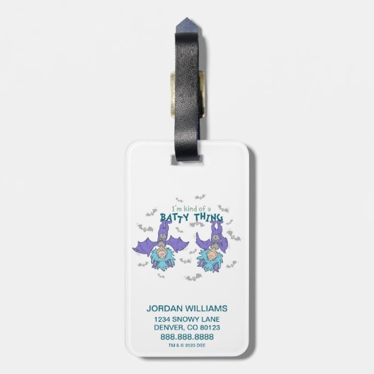 物の一つ二つの種類の棒 ラゲッジタグ (裏面縦)