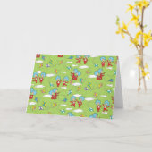 物の一つ二飛んでいるつの凧のパターン カード (黄色い花)