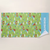 物の一つ二飛んでいるつの凧のパターン ビーチタオル (正面)