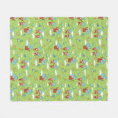 物の一つ二飛んでいるつの凧のパターン フリースブランケット (正面(横))