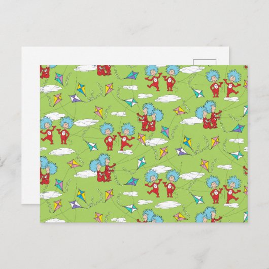 物の一つ二飛んでいるつの凧のパターン ポストカード
