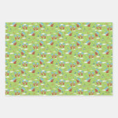 物の一つ二飛んでいるつの凧のパターン ラッピングペーパーシート (正面2)