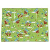 物の一つ二飛んでいるつの凧のパターン ラージペーパーバッグ (正面)