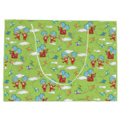 物の一つ二飛んでいるつの凧のパターン ラージペーパーバッグ (裏面)