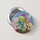 物の動物の円の時間芸術のプリント 缶バッジ (正面&裏面)