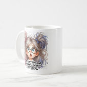 物を手放すマグをコントロールできない コーヒーマグカップ (正面左)