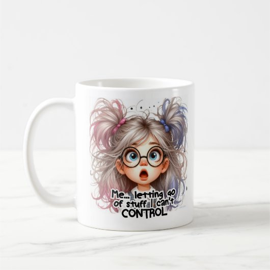 物を手放すマグをコントロールできない コーヒーマグカップ (左)