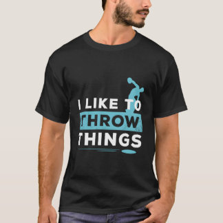 物を投げるのが好きな円盤投げ選手 Tシャツ