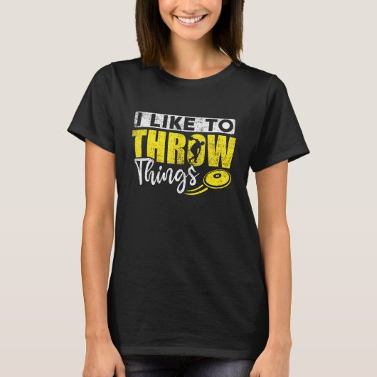 物を投げるのが好き陸上競技アスリート Tシャツ (正面)