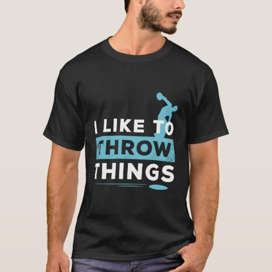 物を投げるのが好き陸上競技アスリート Tシャツ (正面)