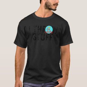 物を投げる水球選手水泳スポーツ Tシャツ