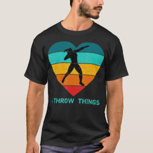 物を投げる陸上競技 Tシャツ