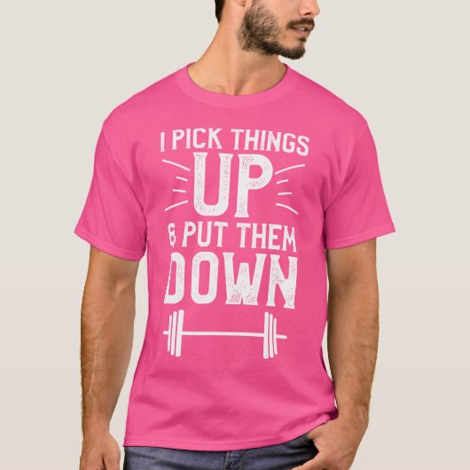 物を拾っては下ろすフィットネス ウエイト Tシャツ (正面)