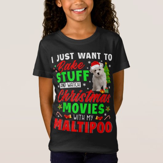 物を焼き、私のモルトでクリスマスムービーを見る Tシャツ (正面)