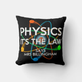 物パーソナライズされた理学法学 クッション (正面)