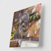 物乞いリス スクエア壁時計 (傾斜)