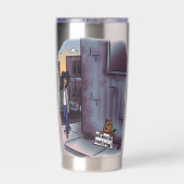 物乞い猫絶縁タンブラー 保温保冷タンブラー (背面)