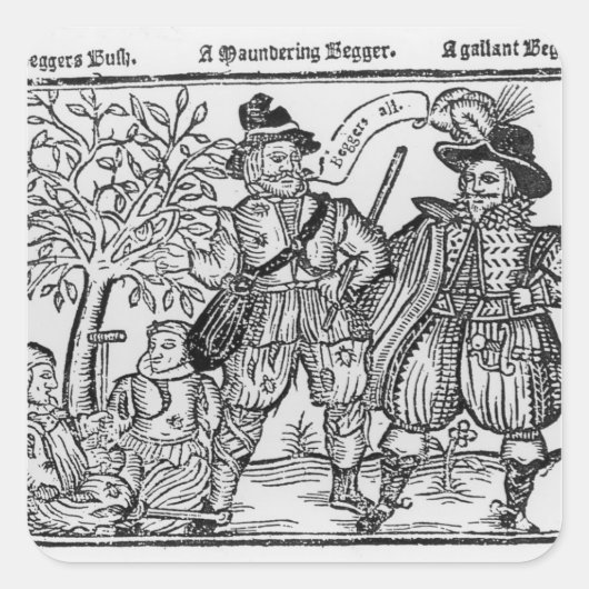 物乞い スクエアシール (正面)