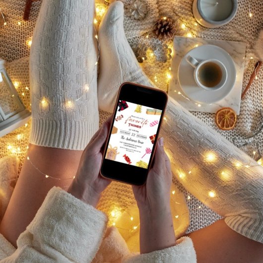 物事お気に入りのパーティーギフト交換ホリデーパーティー 招待状