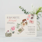 物事お気に入りのフレンドギフト交換ホリデーパーティー 招待状 (スタンド正面)