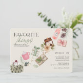 物事お気に入りのフレンドギフト交換ホリデーパーティー 招待状 (スタンド正面)