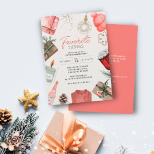 物事お気に入りのフレンドギフト交換ホリデーパーティー 招待状