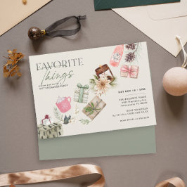 物事お気に入りのフレンドギフト交換ホリデーパーティー 招待状