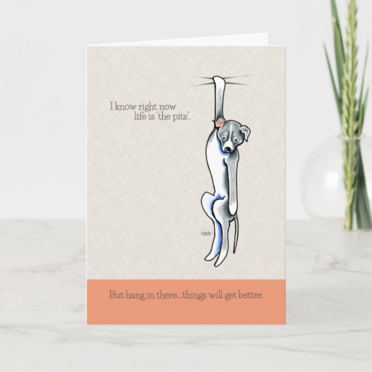 物事がより良くなる可愛いピットブル勇気付けられる カード (正面)