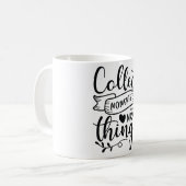 物事が多くない時を収集する コーヒーマグカップ (正面左)