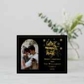 物事ではない瞬間を収集雪だるまメリークリスマス 箔シーズンポストカード (立ち正面)