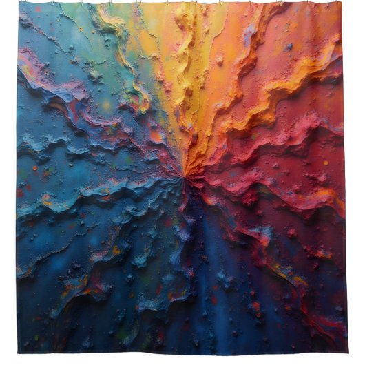 物事に虹が回る シャワーカーテン (正面)