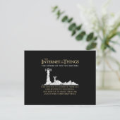 物事のインターネット2つのルーターのデータギフト頭が切れる ポストカード (スタンド正面)