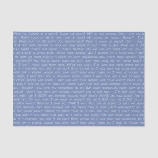 物事のパパは言う"dadisms" 薄葉紙 (正面)