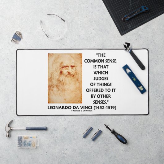 物事の常識を判断するレオナルド・ダ・ヴィンチ デスクマット (ワークステーション)