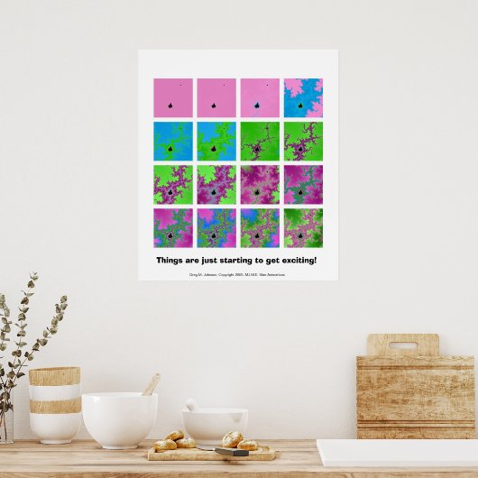 物事はちょうどエキサイティングになってきている! ポスター (キッチン)