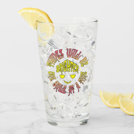 物事は一度に一スマイル明るくなる タンブラーグラス (アイス正面)