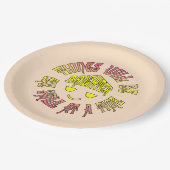 物事は一度に一スマイル明るくなる ペーパープレート (アングル)