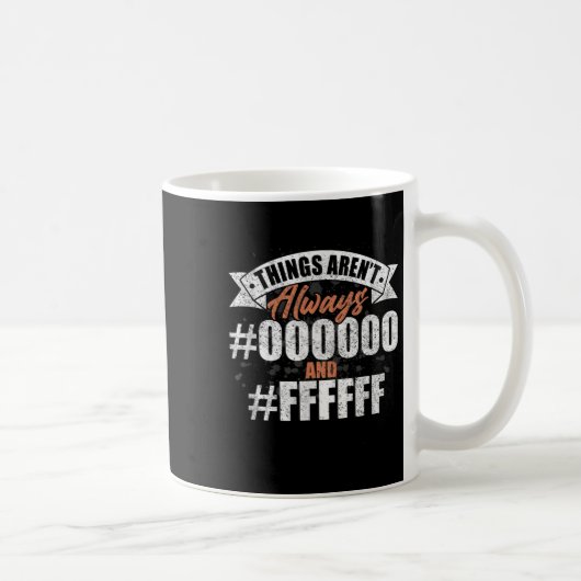 物事は常に#000000と#ffffff図De コーヒーマグカップ (右)