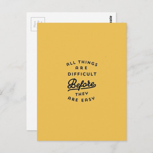 物事は簡単MOTIになる前に難しい ポストカード (正面/裏面)