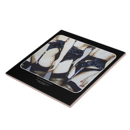 '物事は絵を描起こる タイル (側面)