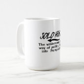 物事を大局的に見る荒野。 コーヒーマグカップ (正面左)