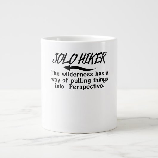 物事を大局的に見る荒野。 ジャンボコーヒーマグカップ (正面)