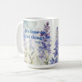 物事を成し遂げる時だ。ヒバリの花 コーヒーマグカップ